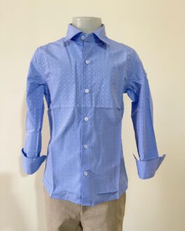 CAMICIA CELESTE MICRO FANTASIA