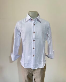 CAMICIA BIANCA-BOTTONI BEIGE