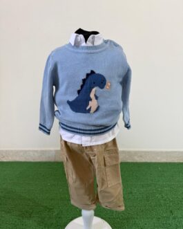 COMPLETO DINOSAURO BLU