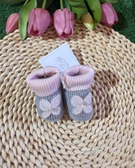AUTUNNO/INVERNO BABBUCCE GRIGIO CON FIORE I DELFI