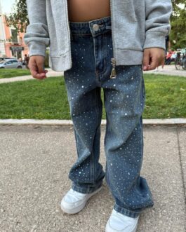JEANS CHIARO STRASS