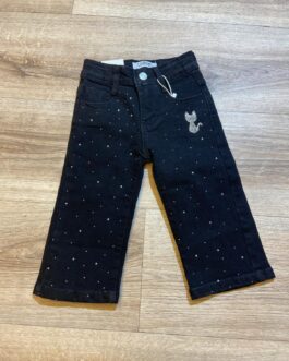 PANTALONE NERO CON STRASS