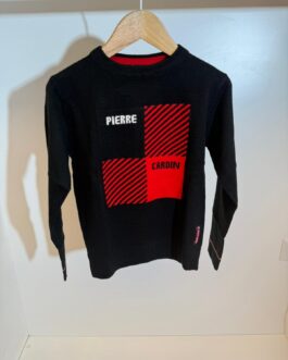 MAGLIA NERA PIERRE CARDIN "QUADRATO"