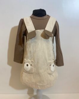 SALOPETTE IN VELLUTO CON T-SHIRT