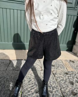 SHORTS NERO PAILLETTES