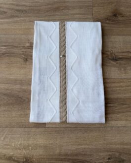 COPERTINA BIANCA CON TRECCIA TORTORA I DELFI