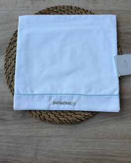 LENZUOLINO BIANCO CON TRECCIA BICOLORI I DELFI