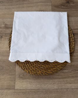 LENZUOLINO I DELFI BIANCO CON BORDO AD ONDE
