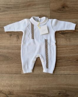 TUTINA BIANCA CON INSERTI VERTICALI TRECCIA  I DELFI