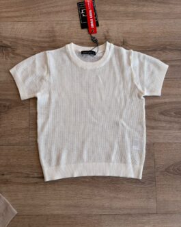 T-SHIRT TRAFORATA BIMBO/RAGAZZA