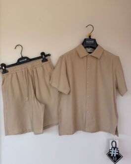 CORDINATO BEIGE/VERDE CAMICIA E BERMUDA 2.0 MILANO